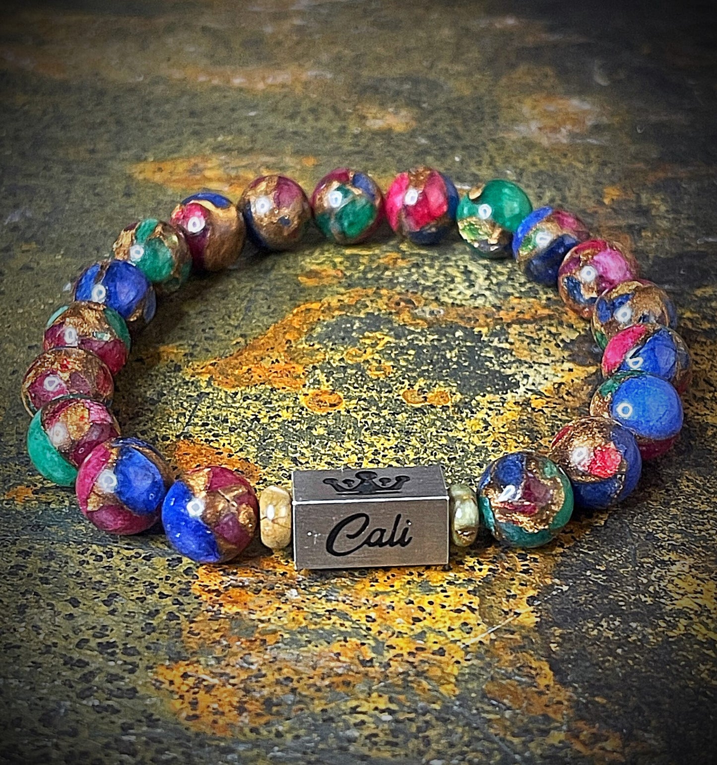 Multi-Color Mosaic Quartz Bracelet