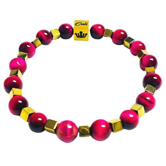 Magenta Tiger Bracelet (8mm)