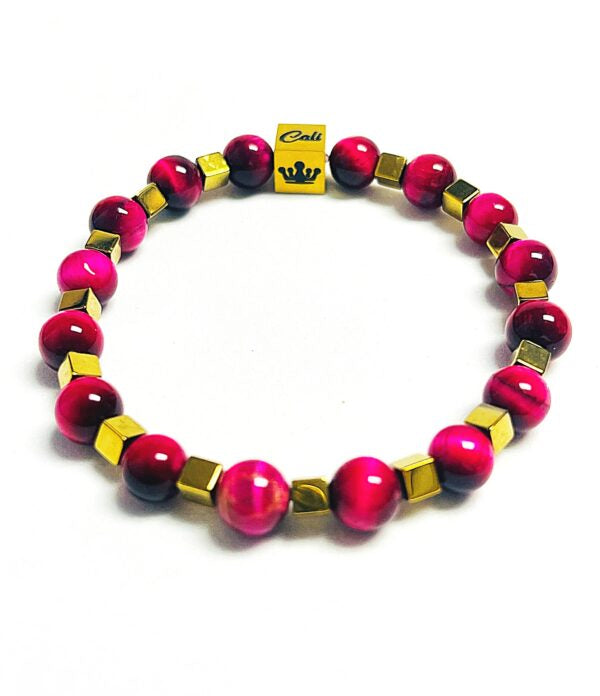 Magenta Tiger Bracelet (8mm)