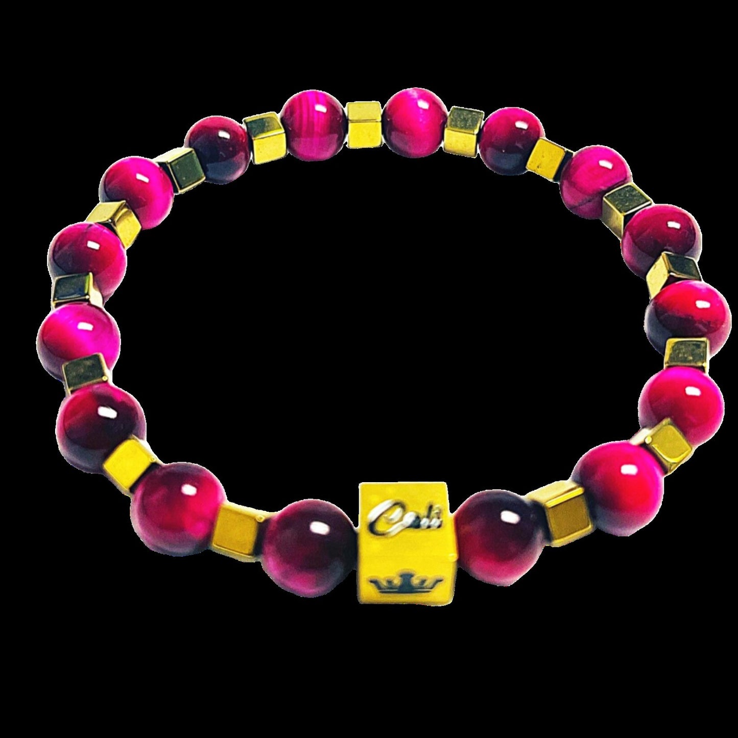 Magenta Tiger Bracelet (8mm)