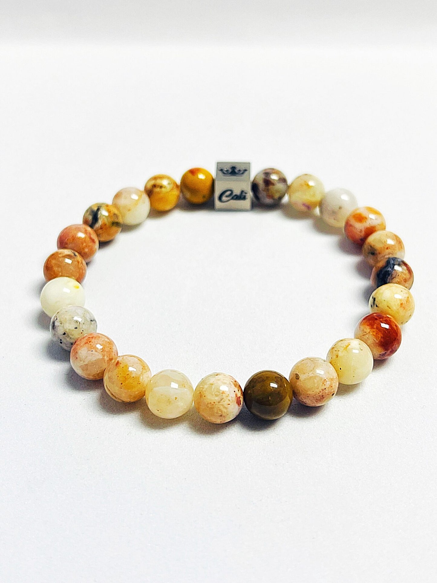 Yellow Lace Agate Bracelet