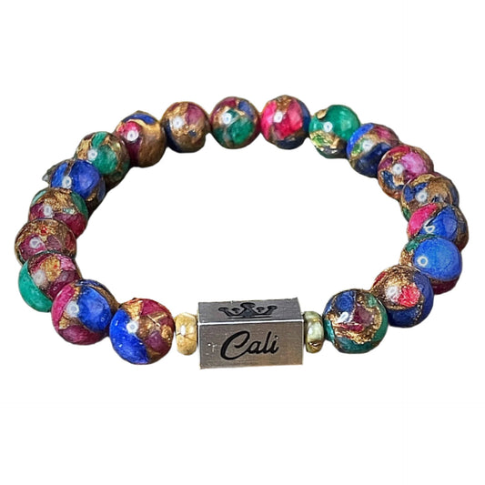 Multi-Color Mosaic Quartz Bracelet