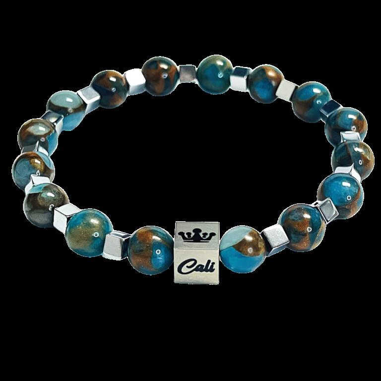 Blue Mosaic Quartz Bracelet (8mm)- 213 Series