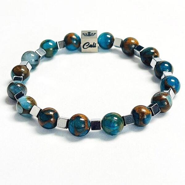 Blue Mosaic Quartz Bracelet (8mm)- 213 Series