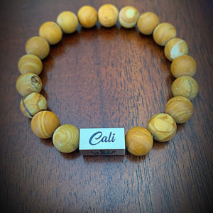 Matte Wood Jasper Bracelet
