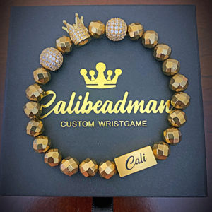 Hematite King Gold Bracelet