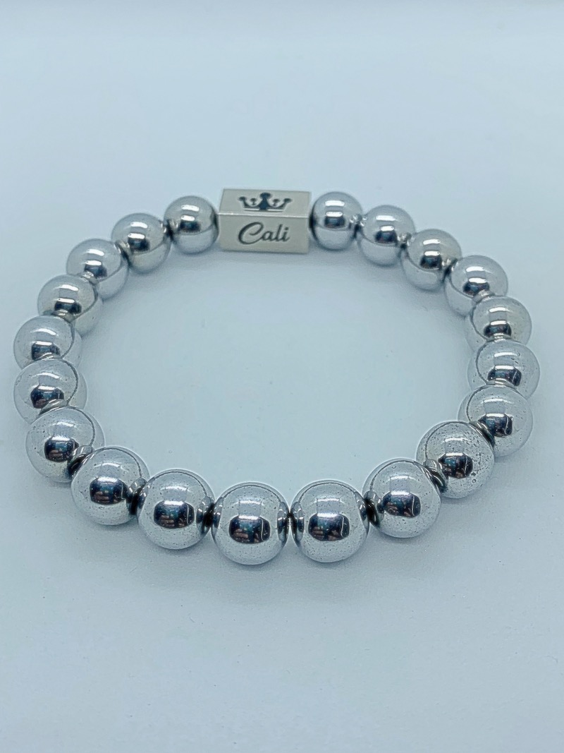 Silver Hematite Bracelet - Calibeadman