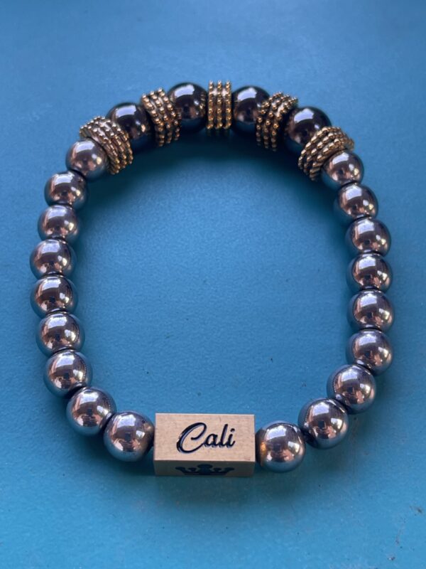 Zeus Magnetic Silver Hematite Bracelet - Image 2