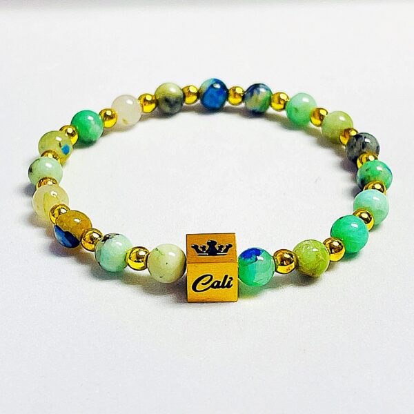 Petite Blue-Green Stone Bracelet - Image 2