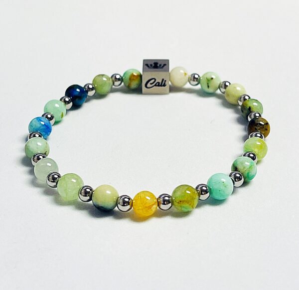 Petite Blue-Green Stone Bracelet - Image 4