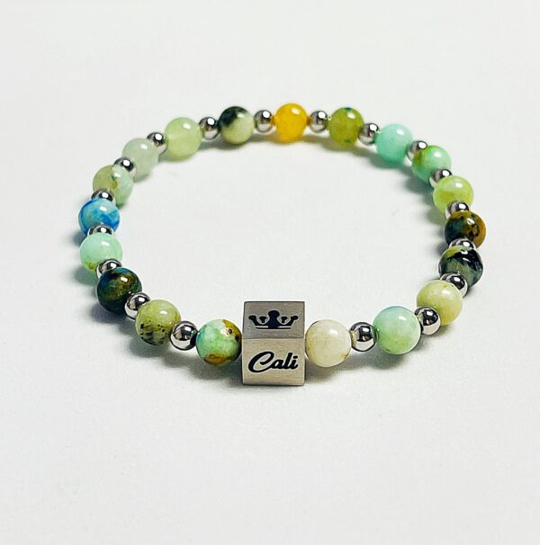 Petite Blue-Green Stone Bracelet - Image 5