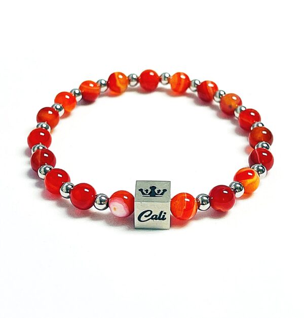 Petite Red Stipe Agate Bracelet - Image 3