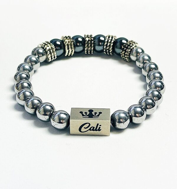 Zeus Magnetic Silver Hematite Bracelet - Image 5