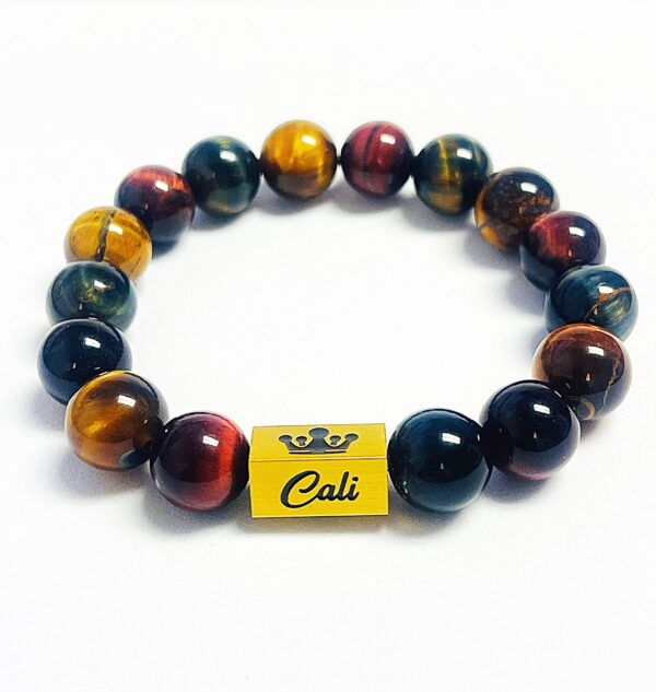 Multi-Color Tiger Eye XL Bracelet - Image 3