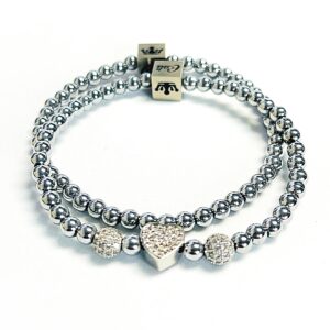 Ms Cali Mini Heart Set- Silver