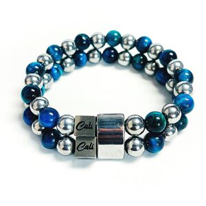ZEN Blue-Green Tiger Double Bracelet