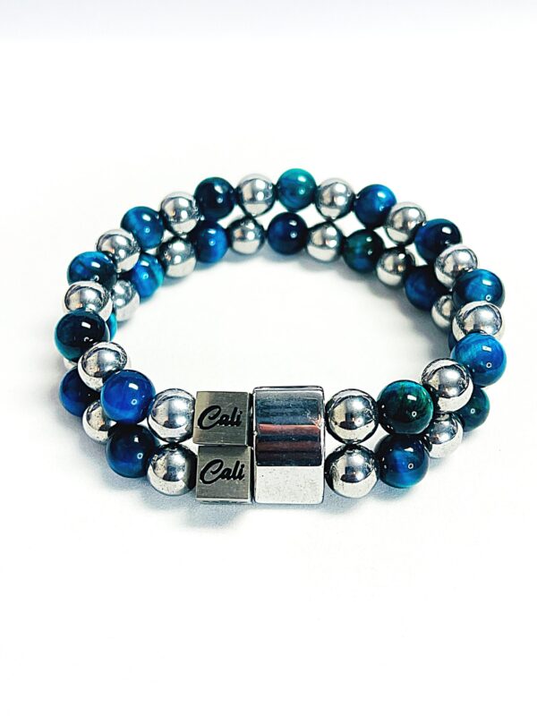 ZEN Blue-Green Tiger Double Bracelet