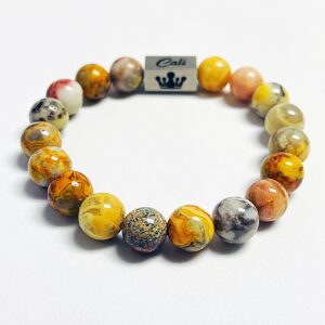 Yellow Lace Agate Bracelet