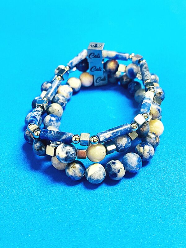 Blue & White Bracelet Stack - Image 2
