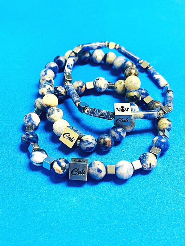 Blue & White Bracelet Stack - Image 4