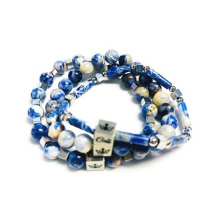 Blue & White Bracelet Stack