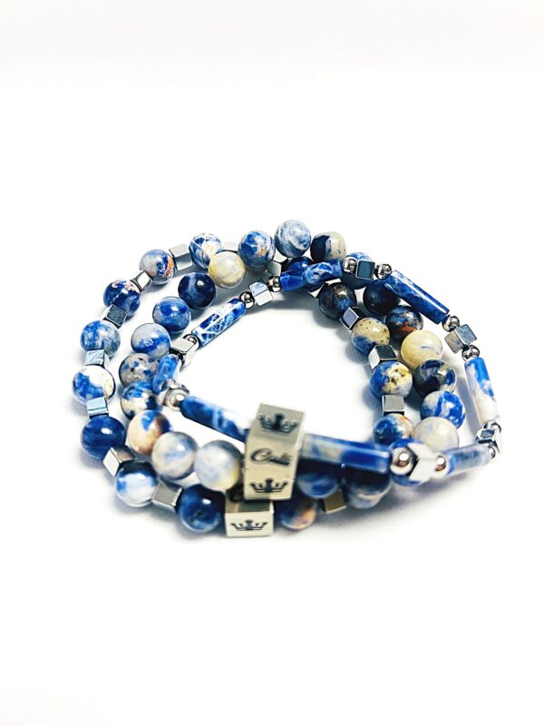 Blue & White Bracelet Stack