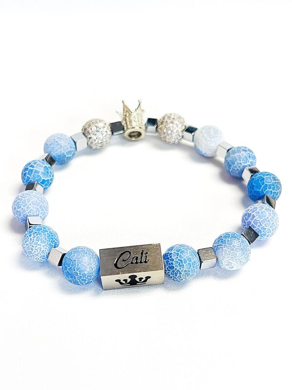Blue Fire Agate King Bracelet - Image 2