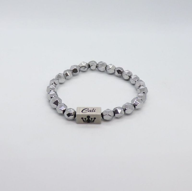 Silver Hematite King Bracelet Set - Image 3