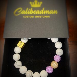 "The Calmer" Purple & Gold Bracelet- Ms Cali Series