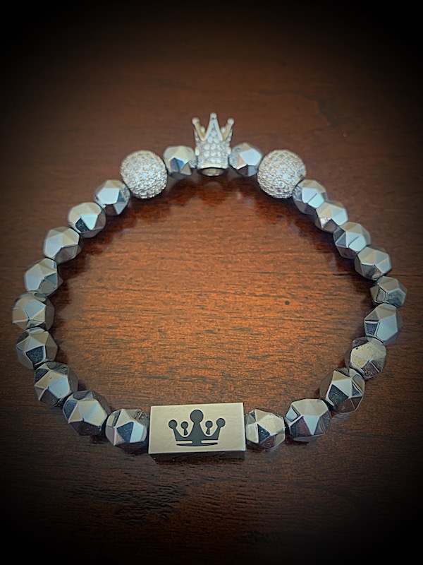 Silver Hematite King Bracelet - Image 2