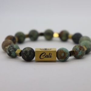 African Turquoise Bracelet (Gold)